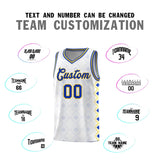 Custom White Side Blocks Sports Uniform Basketball Jersey