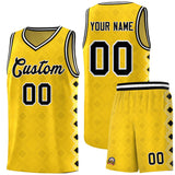 Custom Gold Side Blocks Sports Uniform Basketball Jersey