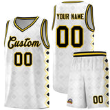 Custom White Side Blocks Sports Uniform Basketball Jersey