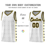 Custom White Side Blocks Sports Uniform Basketball Jersey