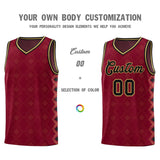 Custom Crimson Side Blocks Sports Uniform Basketball Jersey