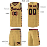 Custom Old Gold Side Blocks Sports Uniform Basketball Jersey