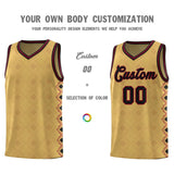 Custom Old Gold Side Blocks Sports Uniform Basketball Jersey
