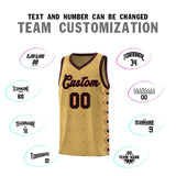 Custom Old Gold Side Blocks Sports Uniform Basketball Jersey
