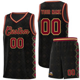 Custom Black Side Blocks Sports Uniform Basketball Jersey