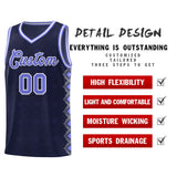 Custom Navy Side Blocks Sports Uniform Basketball Jersey