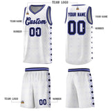 Custom White Side Blocks Sports Uniform Basketball Jersey