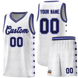 Custom White Side Blocks Sports Uniform Basketball Jersey