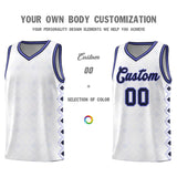 Custom White Side Blocks Sports Uniform Basketball Jersey