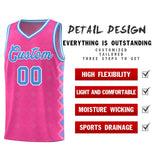 Custom Pink Side Blocks Sports Uniform Basketball Jersey