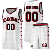 Custom White Side Blocks Sports Uniform Basketball Jersey