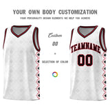 Custom White Side Blocks Sports Uniform Basketball Jersey