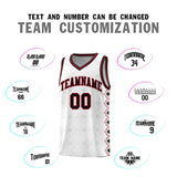 Custom White Side Blocks Sports Uniform Basketball Jersey