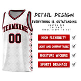 Custom White Side Blocks Sports Uniform Basketball Jersey