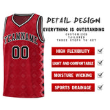 Custom Red Side Blocks Sports Uniform Basketball Jersey