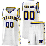 Custom White Side Blocks Sports Uniform Basketball Jersey