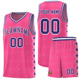 Custom Pink Side Blocks Sports Uniform Basketball Jersey