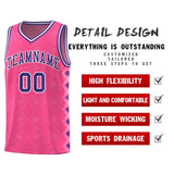 Custom Pink Side Blocks Sports Uniform Basketball Jersey