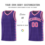 Custom Purple Side Blocks Sports Uniform Basketball Jersey
