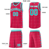 Custom Red Side Blocks Sports Uniform Basketball Jersey