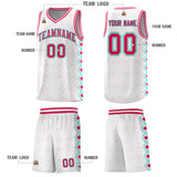 Custom White Side Blocks Sports Uniform Basketball Jersey