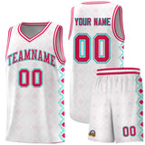 Custom White Side Blocks Sports Uniform Basketball Jersey