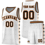 Custom White Side Blocks Sports Uniform Basketball Jersey