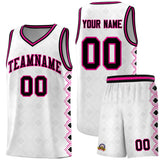 Custom White Side Blocks Sports Uniform Basketball Jersey