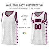 Custom White Side Blocks Sports Uniform Basketball Jersey