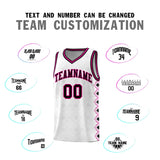 Custom White Side Blocks Sports Uniform Basketball Jersey