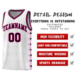 Custom White Side Blocks Sports Uniform Basketball Jersey