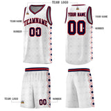 Custom White Side Blocks Sports Uniform Basketball Jersey