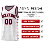 Custom White Side Blocks Sports Uniform Basketball Jersey