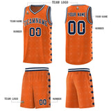 Custom Orange Side Blocks Sports Uniform Basketball Jersey