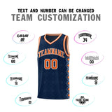 Custom Navy Side Blocks Sports Uniform Basketball Jersey