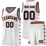 Custom White Side Blocks Sports Uniform Basketball Jersey
