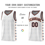 Custom White Side Blocks Sports Uniform Basketball Jersey
