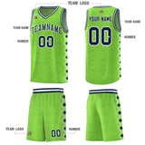 Custom Neon Green Side Blocks Sports Uniform Basketball Jersey