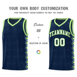 Custom Navy Side Blocks Sports Uniform Basketball Jersey