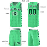 Custom Bright Green Side Blocks Sports Uniform Basketball Jersey