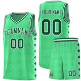 Custom Bright Green Side Blocks Sports Uniform Basketball Jersey