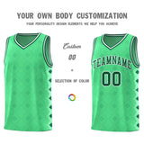 Custom Bright Green Side Blocks Sports Uniform Basketball Jersey