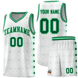 Custom White Side Blocks Sports Uniform Basketball Jersey