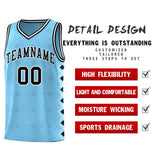 Custom Light Blue Side Blocks Sports Uniform Basketball Jersey