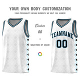 Custom White Side Blocks Sports Uniform Basketball Jersey