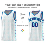 Custom White Side Blocks Sports Uniform Basketball Jersey
