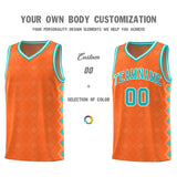 Custom Orange Side Blocks Sports Uniform Basketball Jersey