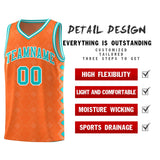 Custom Orange Side Blocks Sports Uniform Basketball Jersey