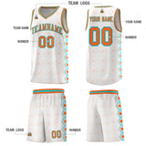 Custom White Side Blocks Sports Uniform Basketball Jersey