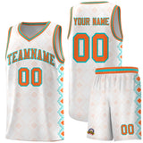 Custom White Side Blocks Sports Uniform Basketball Jersey